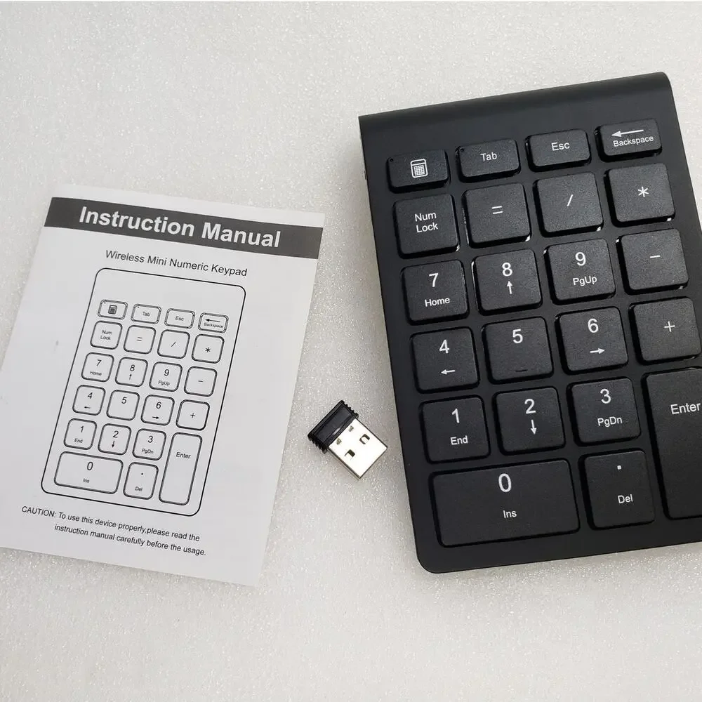 Wireless Numeric Keypad 22-Key Numpad (Model: RF22 / Black)